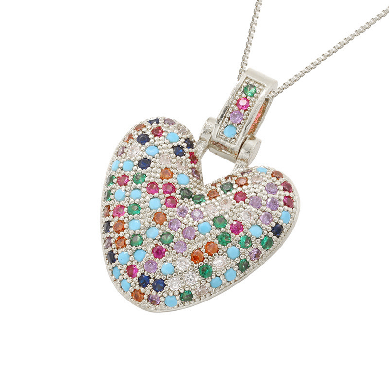 26 Letters Full-Diamond Colorful Necklace