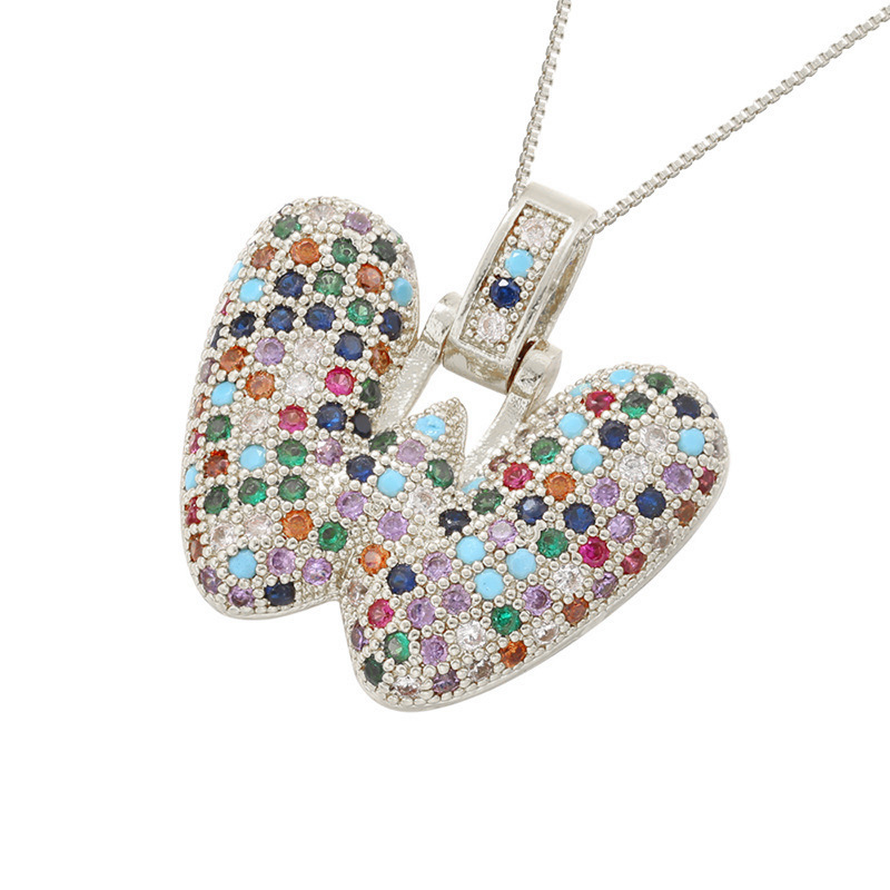 26 Letters Full-Diamond Colorful Necklace