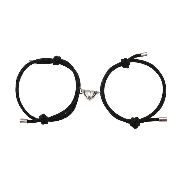 Multi-Color Heart Magnetic Couple Bracelet