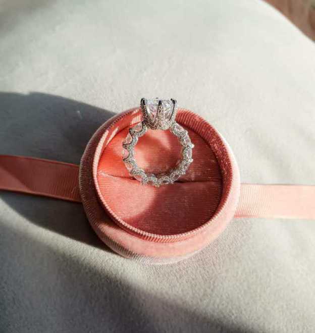 Full-Diamond S925 Silver Plated White Gold Sparkling Band