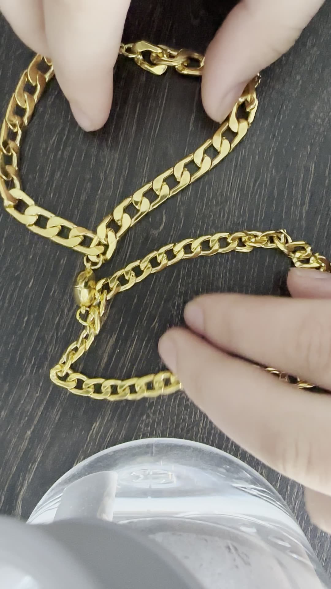  Metal Chain Heart Magnetic Couple Bracelet 