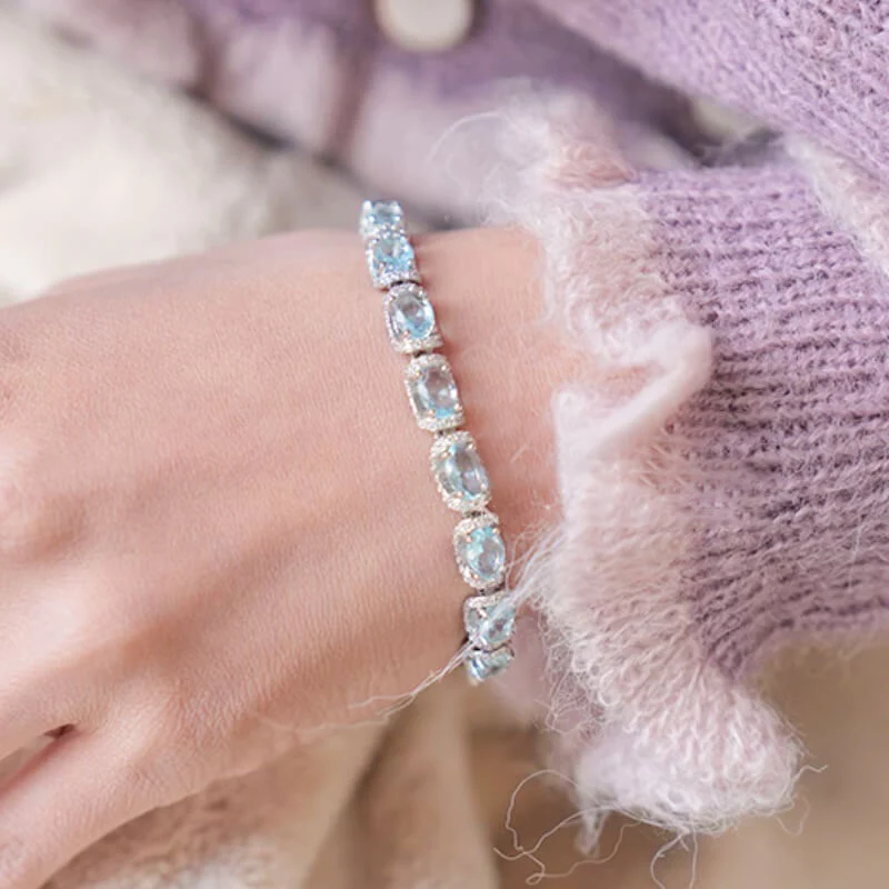 Full Diamond Navy Blue Ring