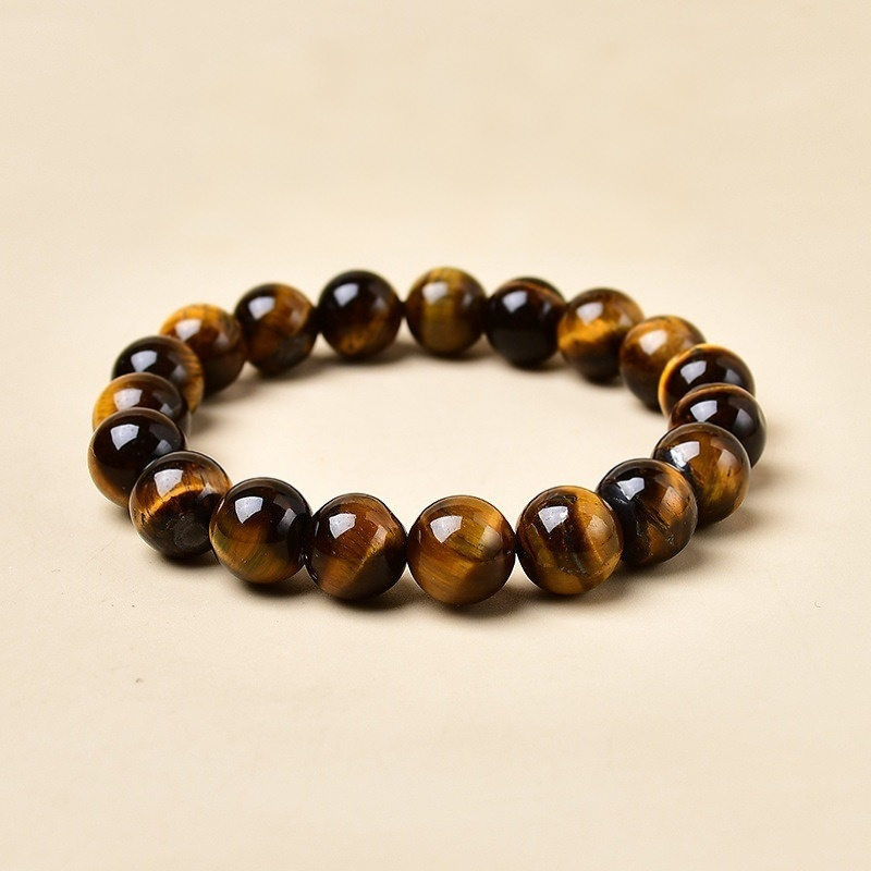 5A Grade Natural Yellow Tiger's Eye Bead Bracelet