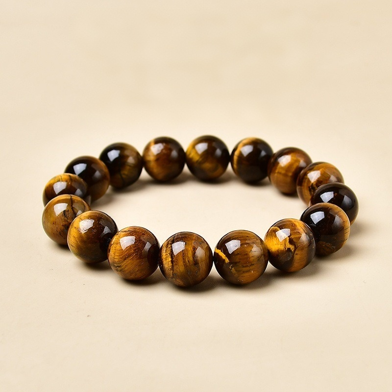 5A Grade Natural Yellow Tiger's Eye Bead Bracelet
