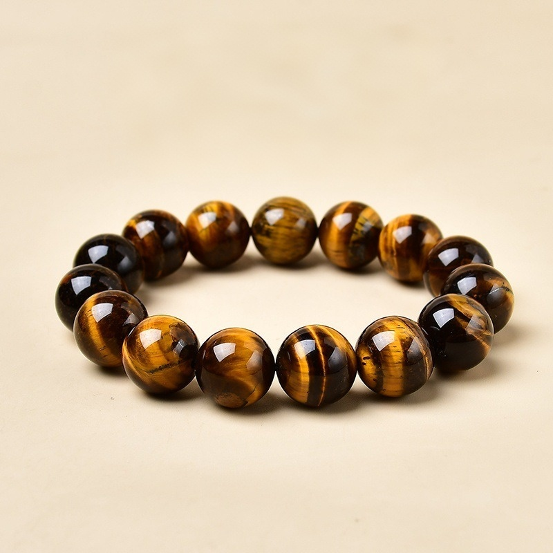 5A Grade Natural Yellow Tiger's Eye Bead Bracelet