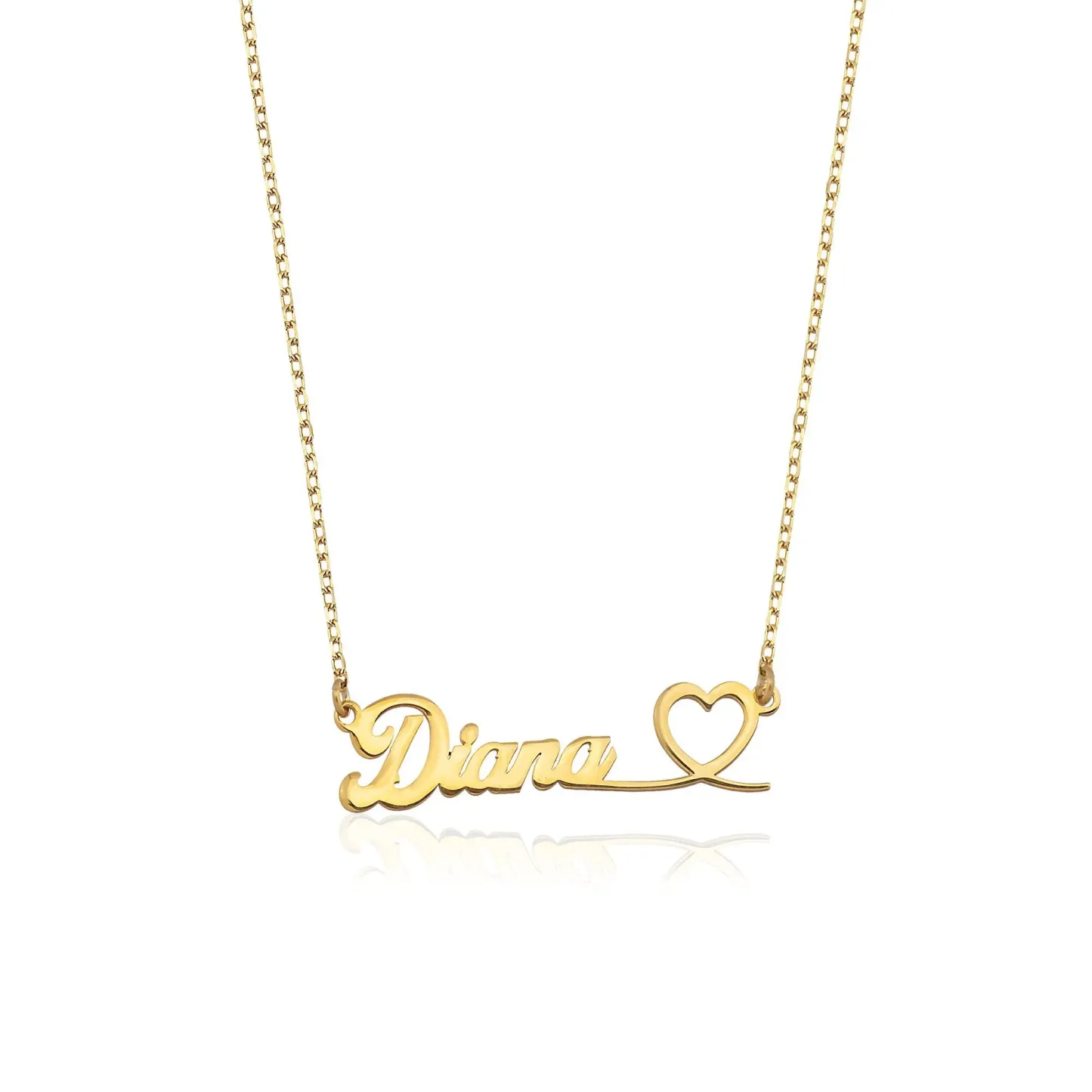 Personalized Elegant Name Necklace with Heart