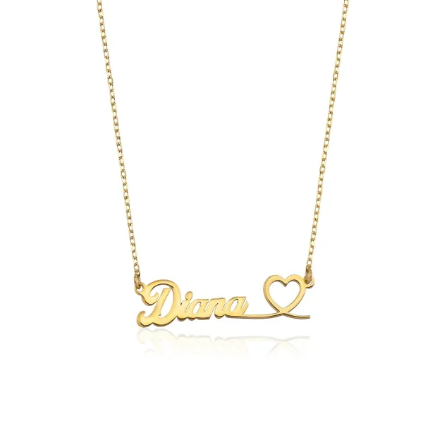 Personalized Elegant Name Necklace with Heart