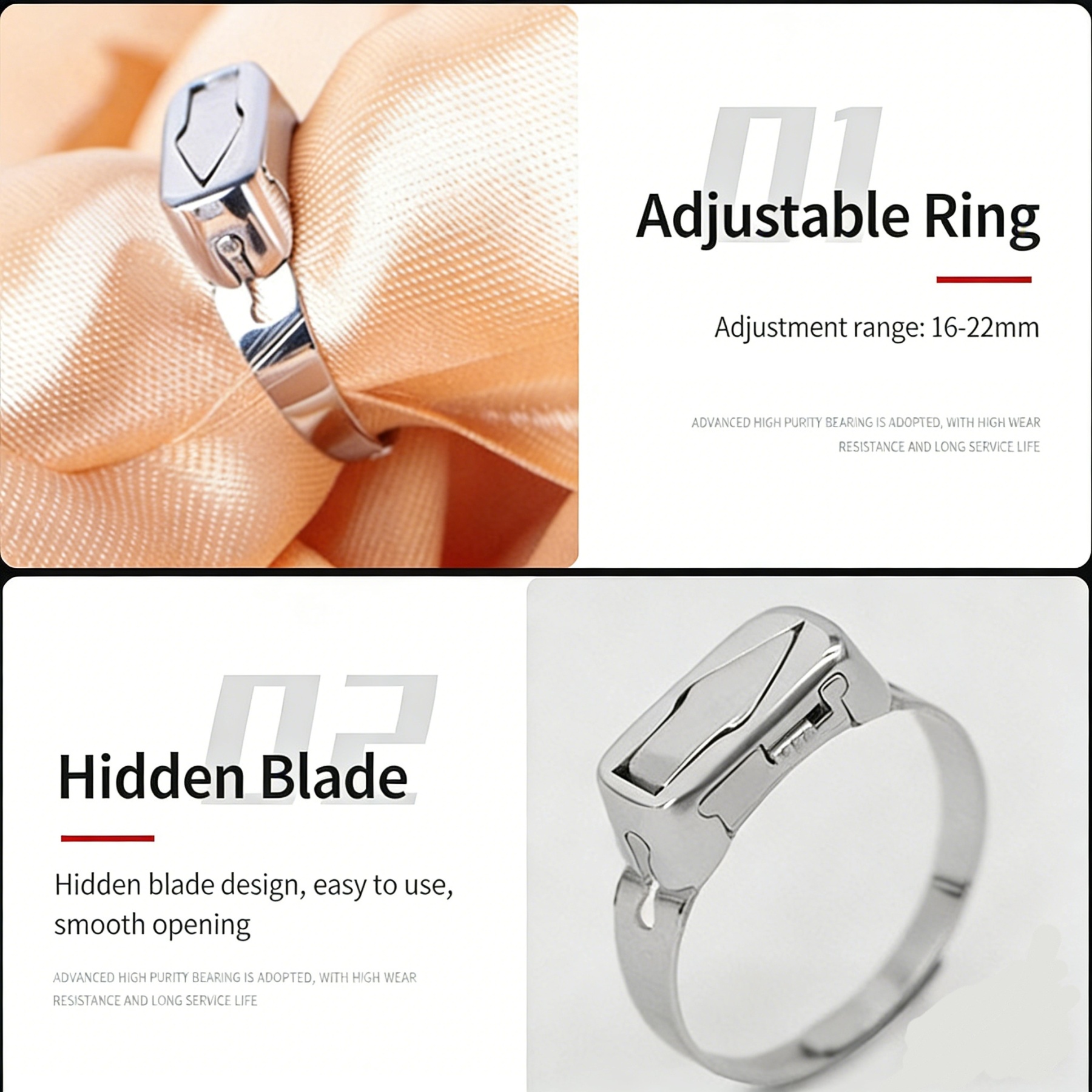 Hidden Guard Multifunctional Self-Defense Ring｜Elegant & Discreet Safety for Daily Wear