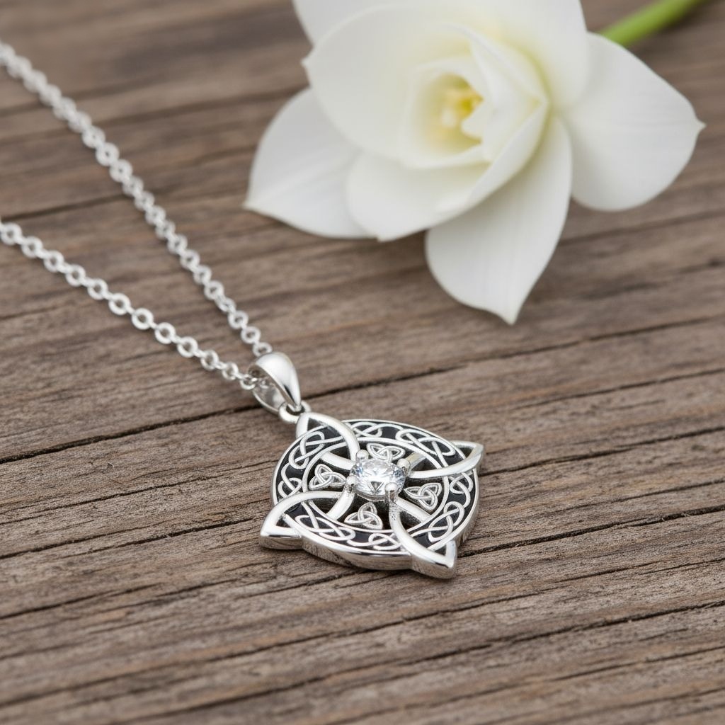 Celtic Witches' Knot Protection S925 Silver Necklace