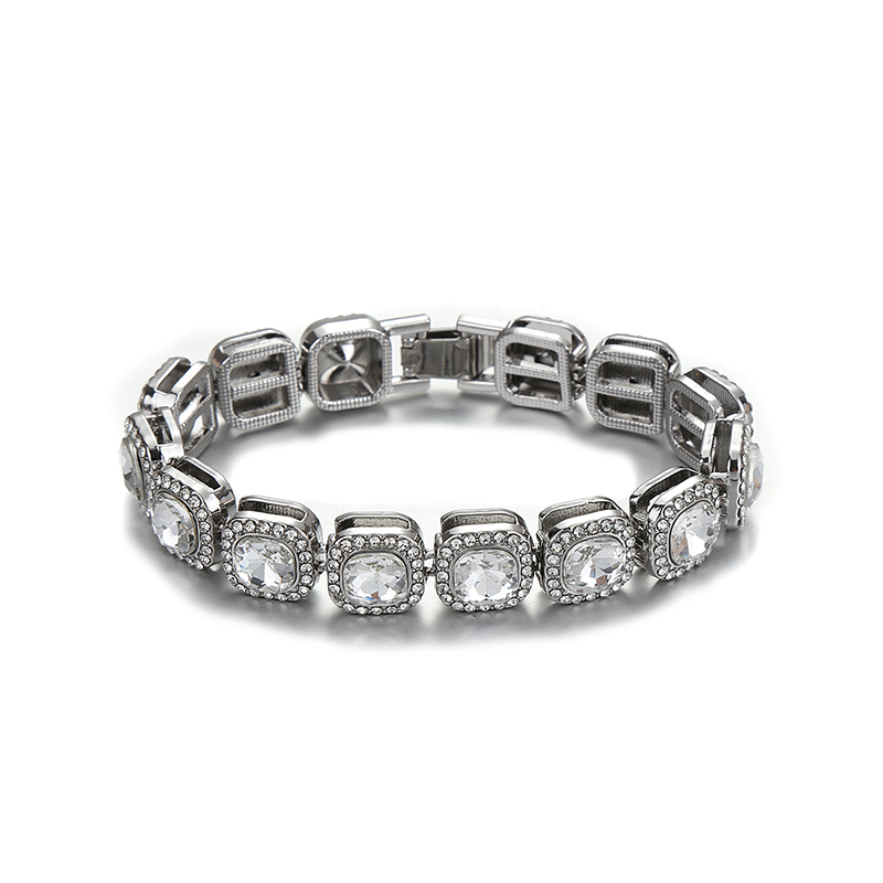 Silver Light Luxury Diamond-Inlaid Bracelet Collection (2 Styles)
