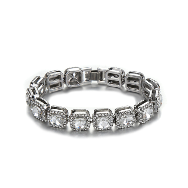 Silver Light Luxury Diamond-Inlaid Bracelet Collection (2 Styles)