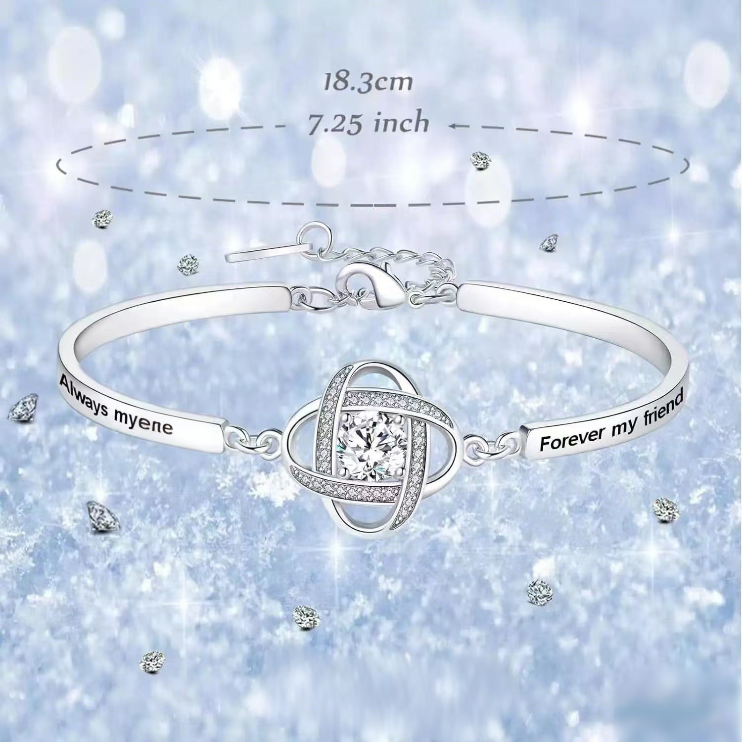 Heartlock Bond S925 Sterling Silver Sisterhood Bracelet
