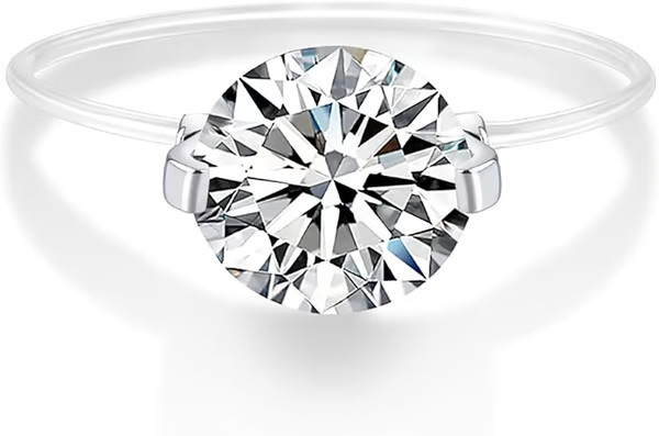 The Invisible Elegance – #452 Ring Where minimalist design meets brilliant sparkle!