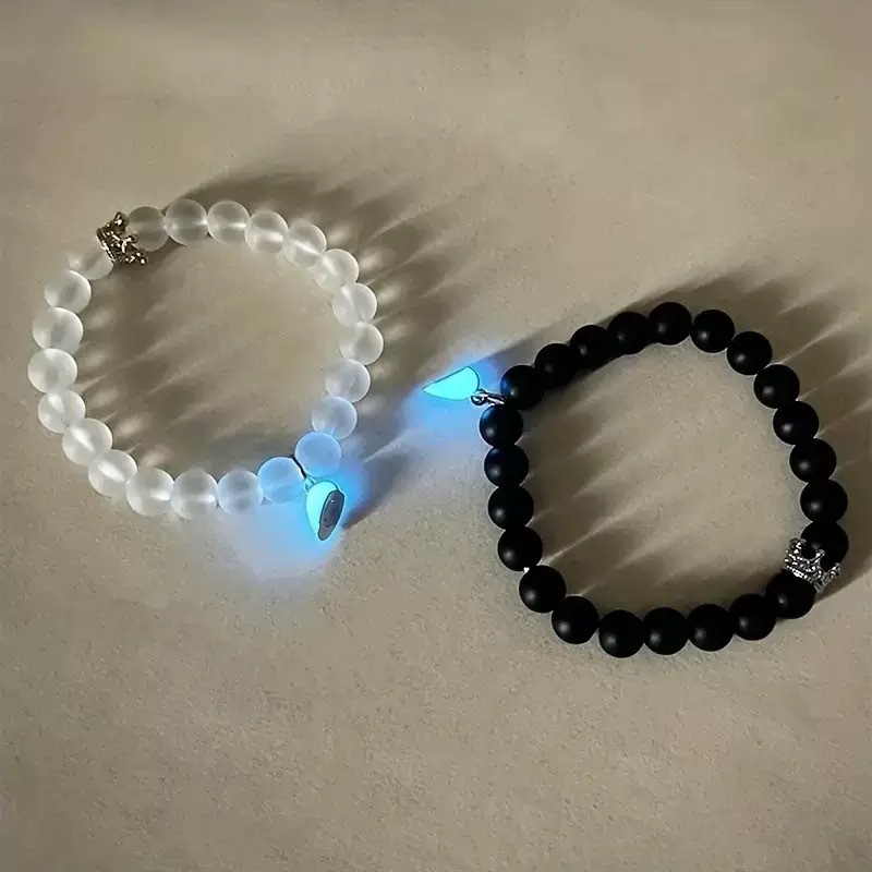 Heart Magnetic Luminous Couple Bracelet