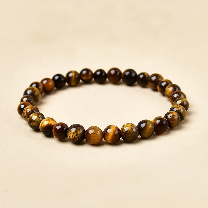 5A Grade Natural Yellow Tiger's Eye Bead Bracelet