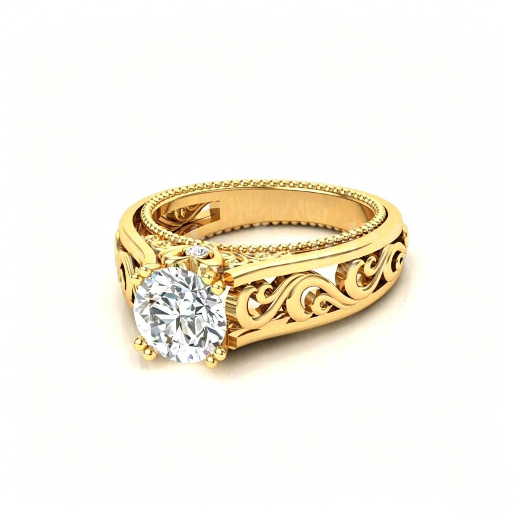 Sterling Silver Victorian Vintage Filigree Scroll Ring