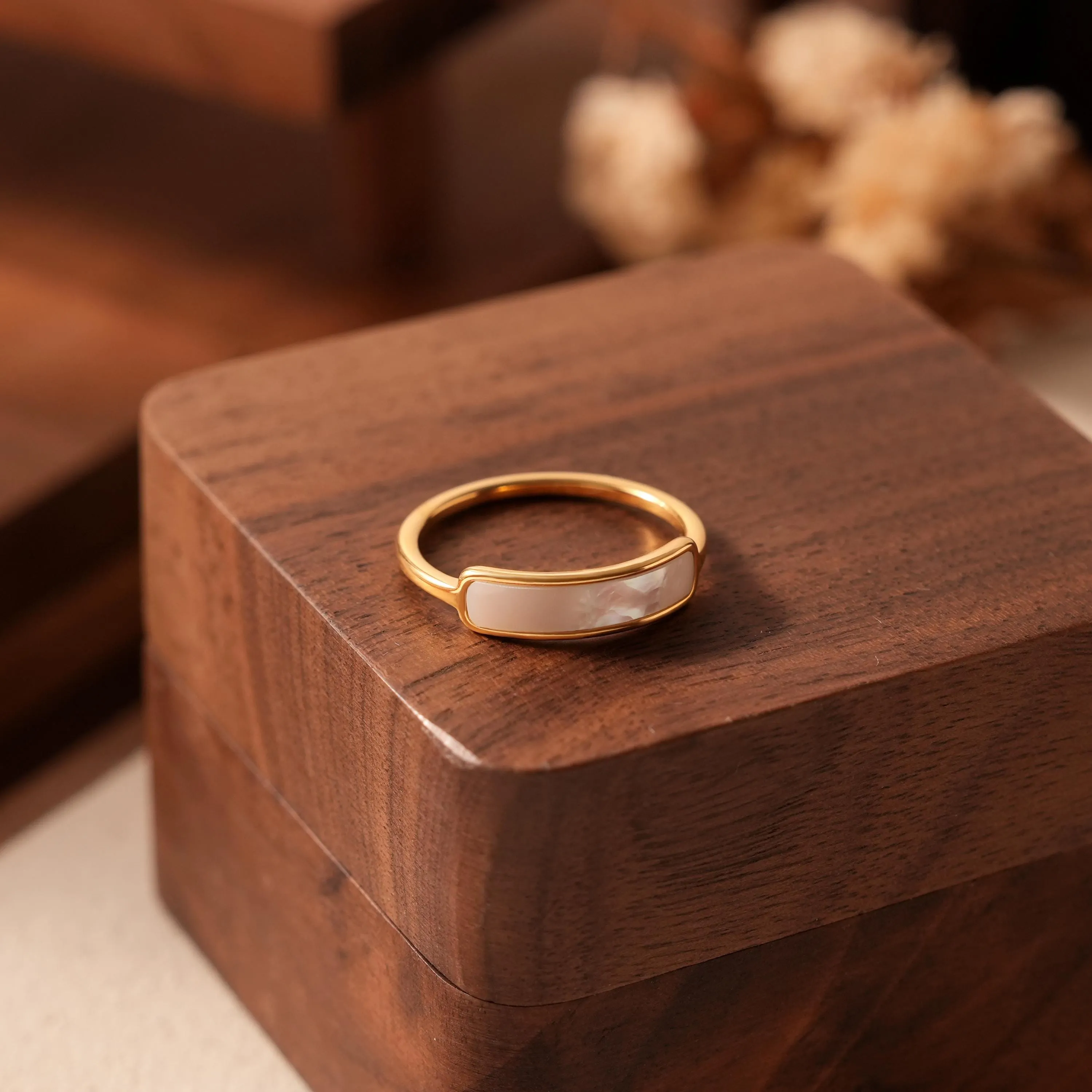 Mother of Pearl Inlay Ring