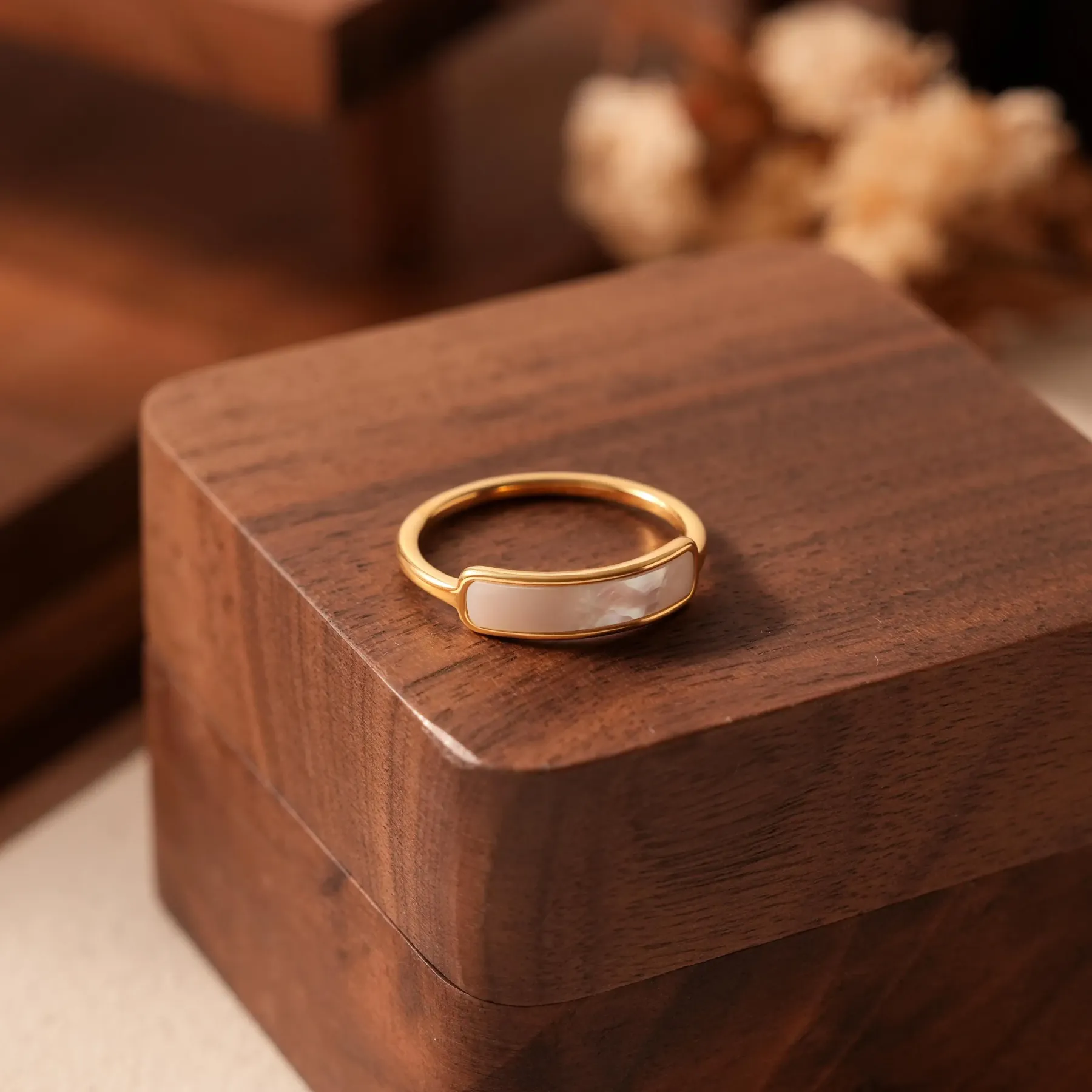 Mother of Pearl Inlay Ring