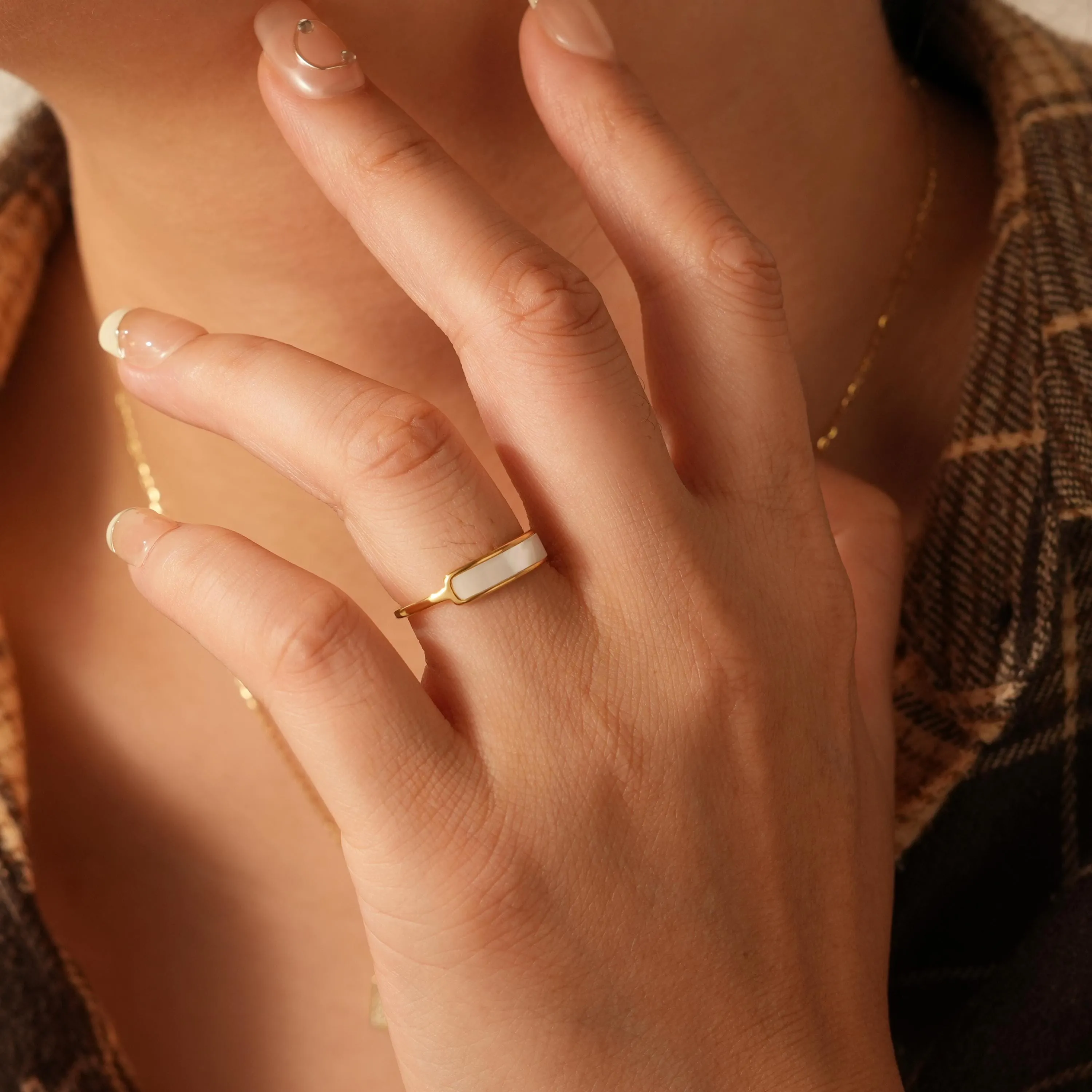 Mother of Pearl Inlay Ring