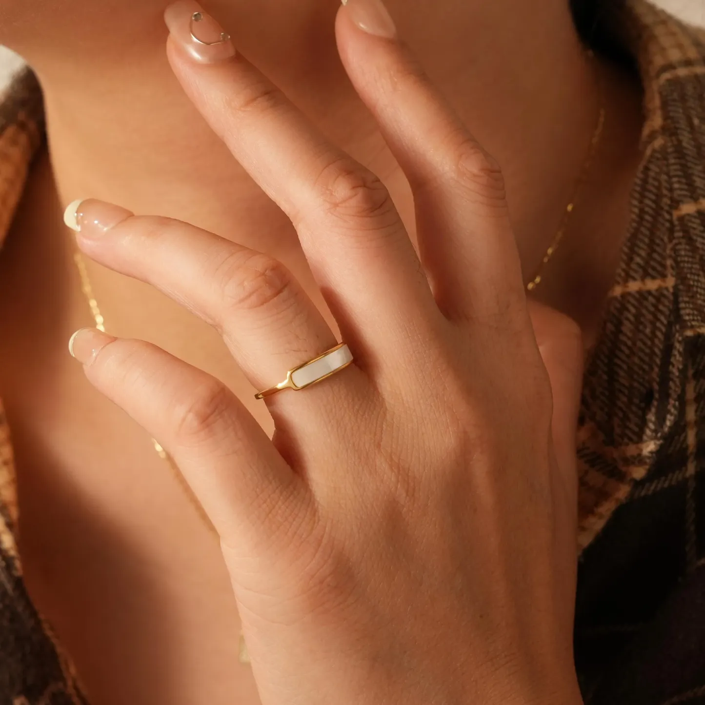 Mother of Pearl Inlay Ring