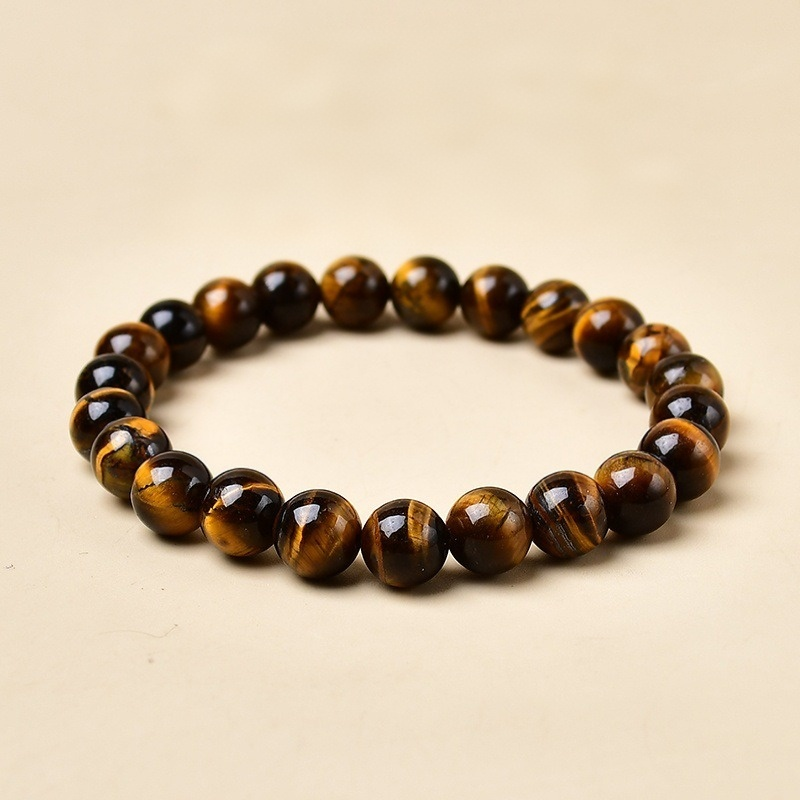 5A Grade Natural Yellow Tiger's Eye Bead Bracelet