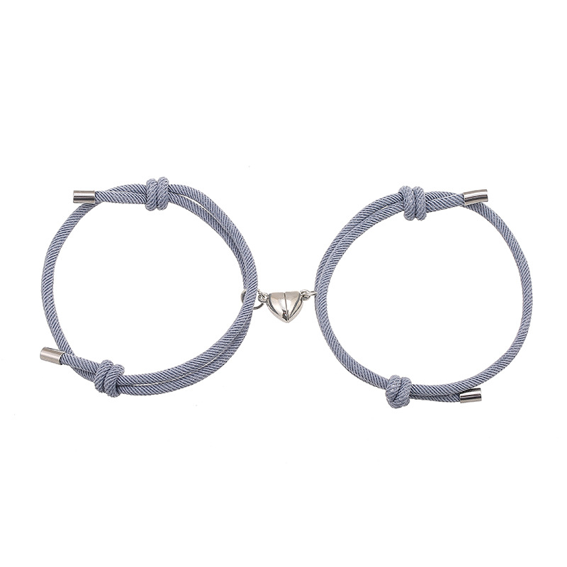 Multi-Color Heart Magnetic Couple Bracelet