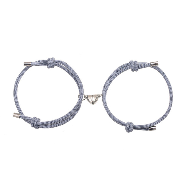 Multi-Color Heart Magnetic Couple Bracelet
