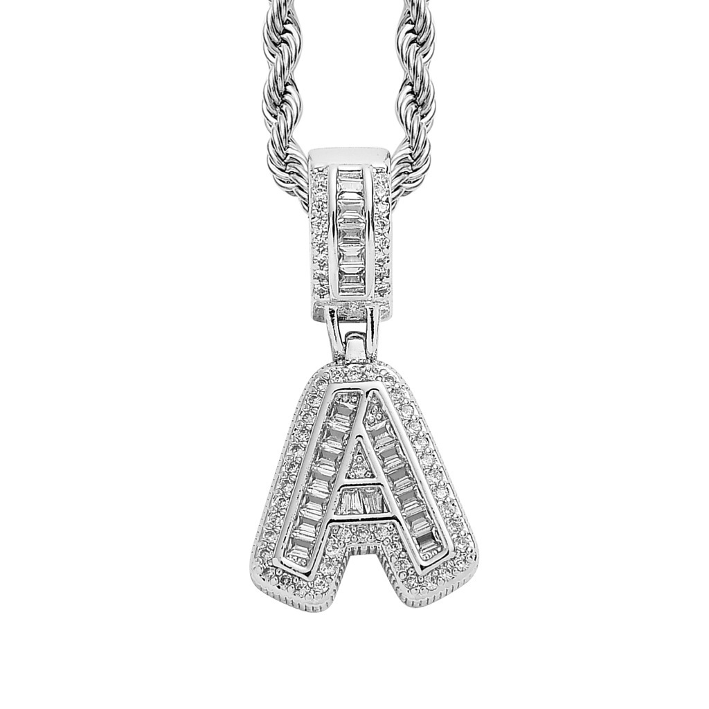 26 Letters Custom Full-Diamond Necklace