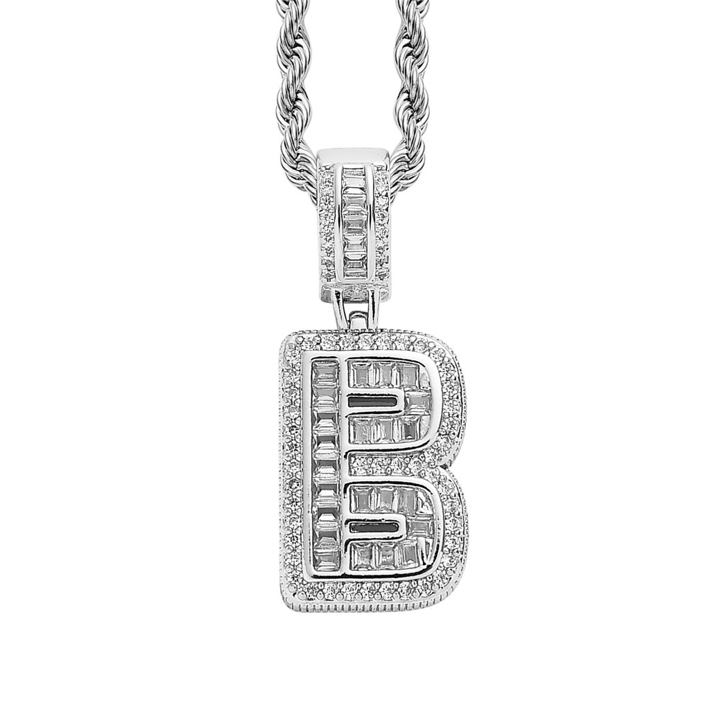 26 Letters Custom Full-Diamond Necklace