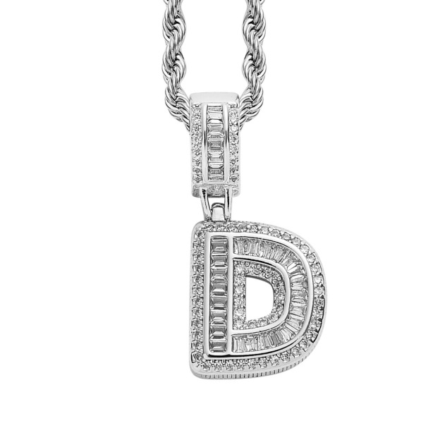 26 Letters Custom Full-Diamond Necklace