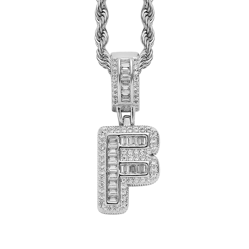26 Letters Custom Full-Diamond Necklace
