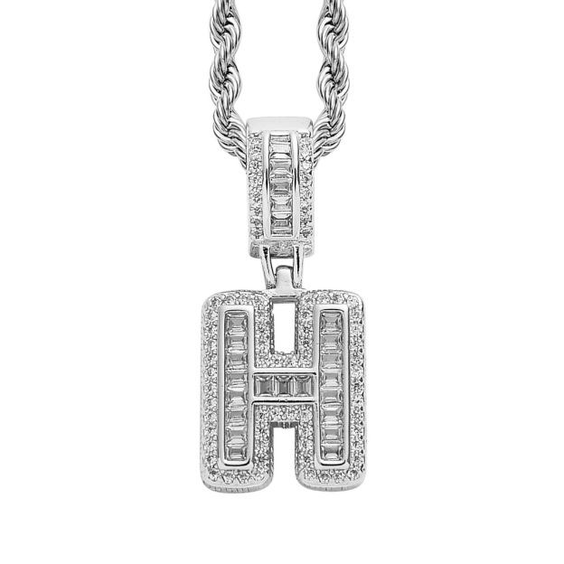 26 Letters Custom Full-Diamond Necklace