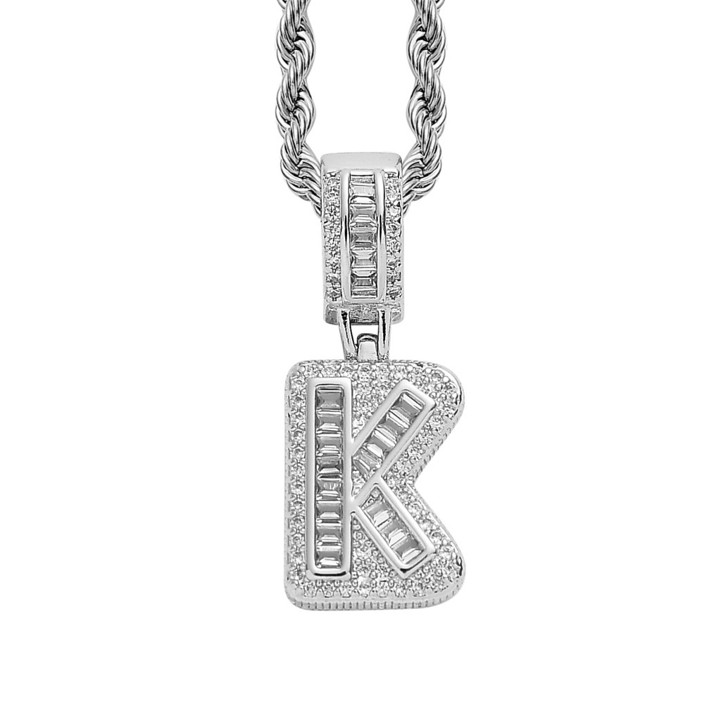 26 Letters Custom Full-Diamond Necklace