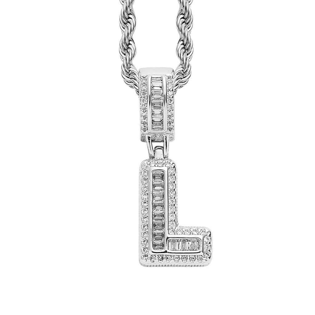 26 Letters Custom Full-Diamond Necklace