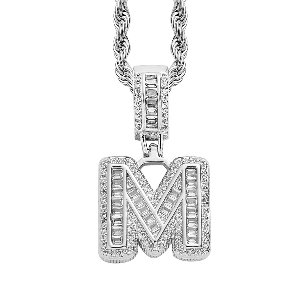 26 Letters Custom Full-Diamond Necklace
