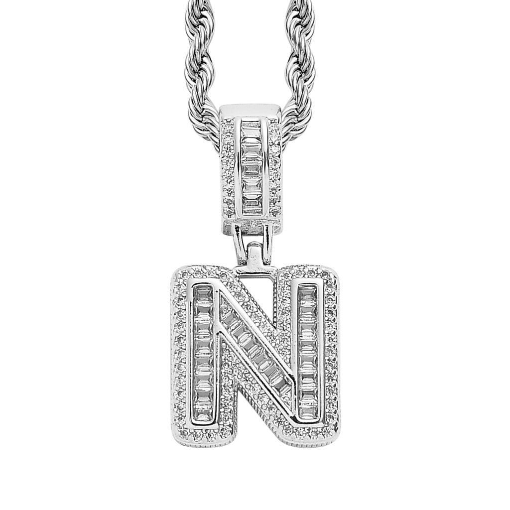 26 Letters Custom Full-Diamond Necklace
