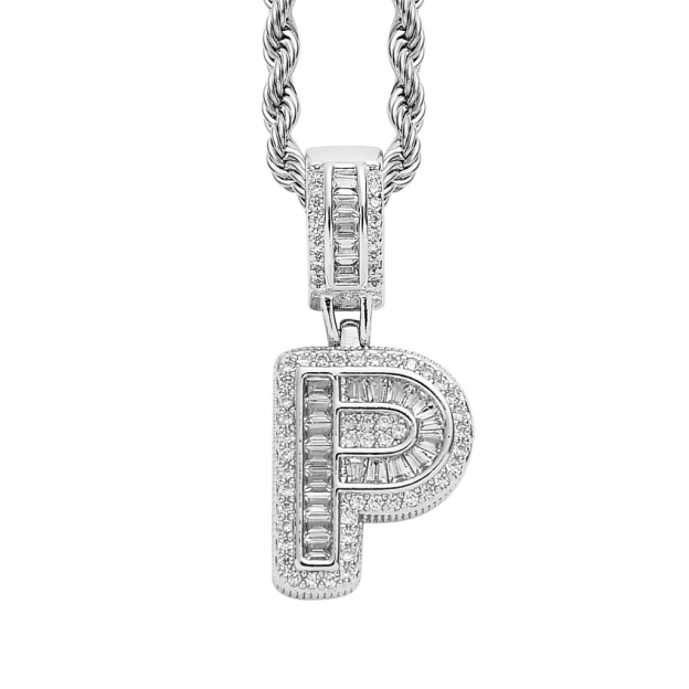 26 Letters Custom Full-Diamond Necklace
