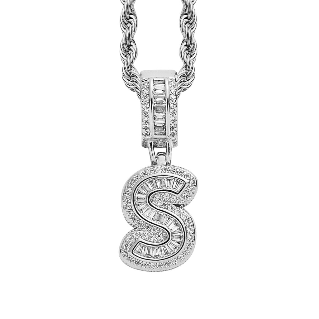 26 Letters Custom Full-Diamond Necklace