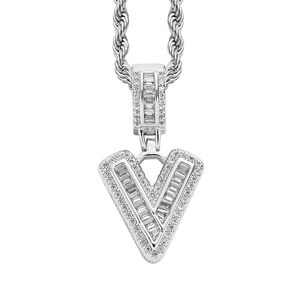 26 Letters Custom Full-Diamond Necklace