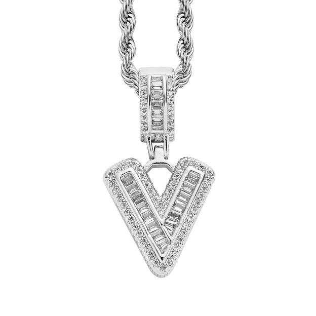 26 Letters Custom Full-Diamond Necklace