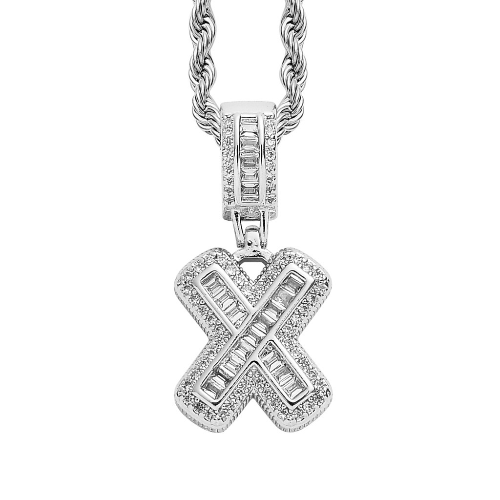 26 Letters Custom Full-Diamond Necklace