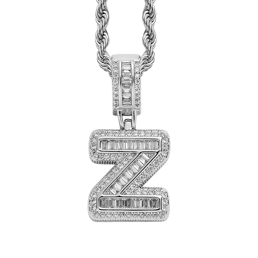 26 Letters Custom Full-Diamond Necklace
