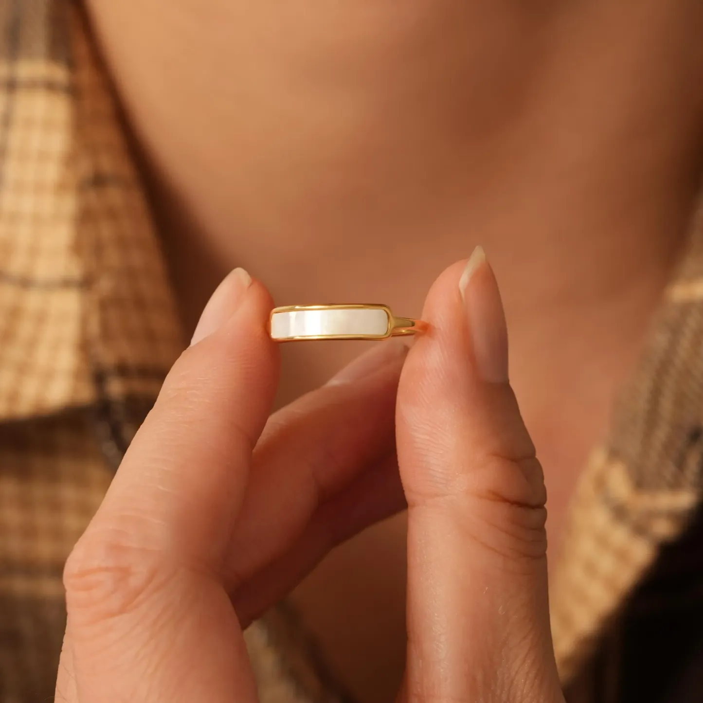 Mother of Pearl Inlay Ring