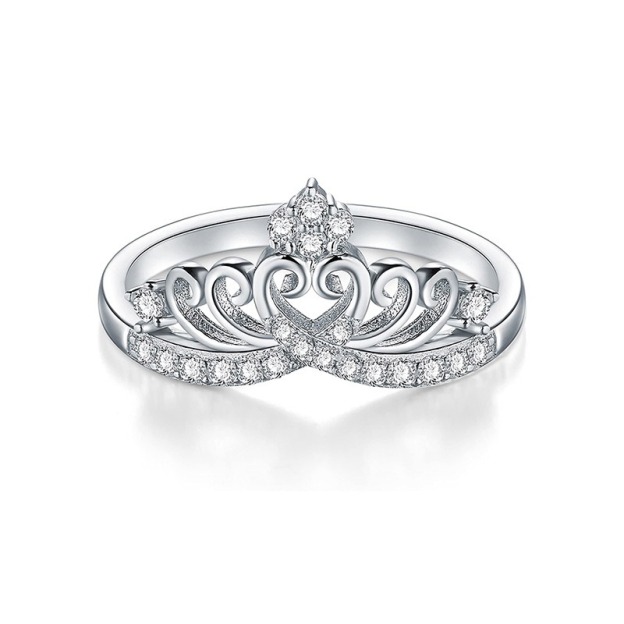 Crown of the Heart Sparkling Ring