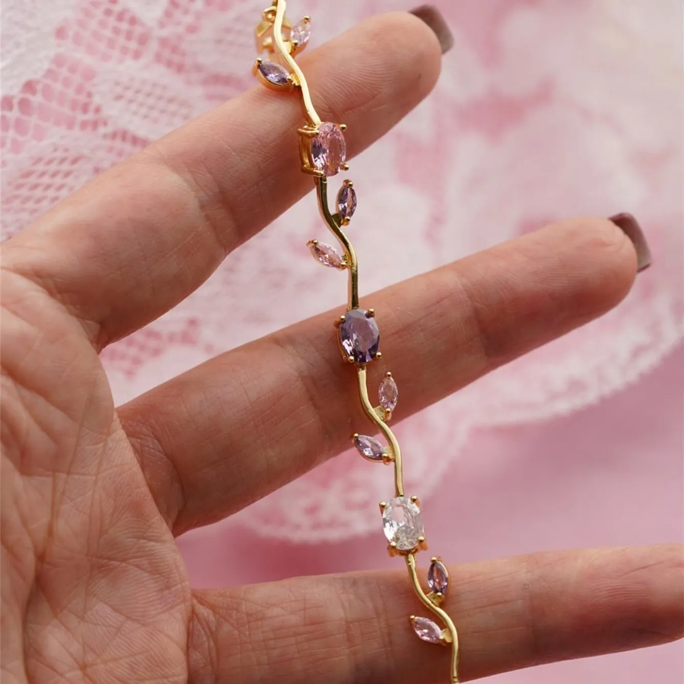 Pastel Tulip Floral Bracelet