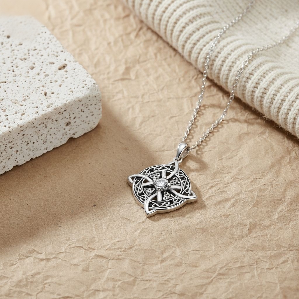 Celtic Witches' Knot Protection S925 Silver Necklace