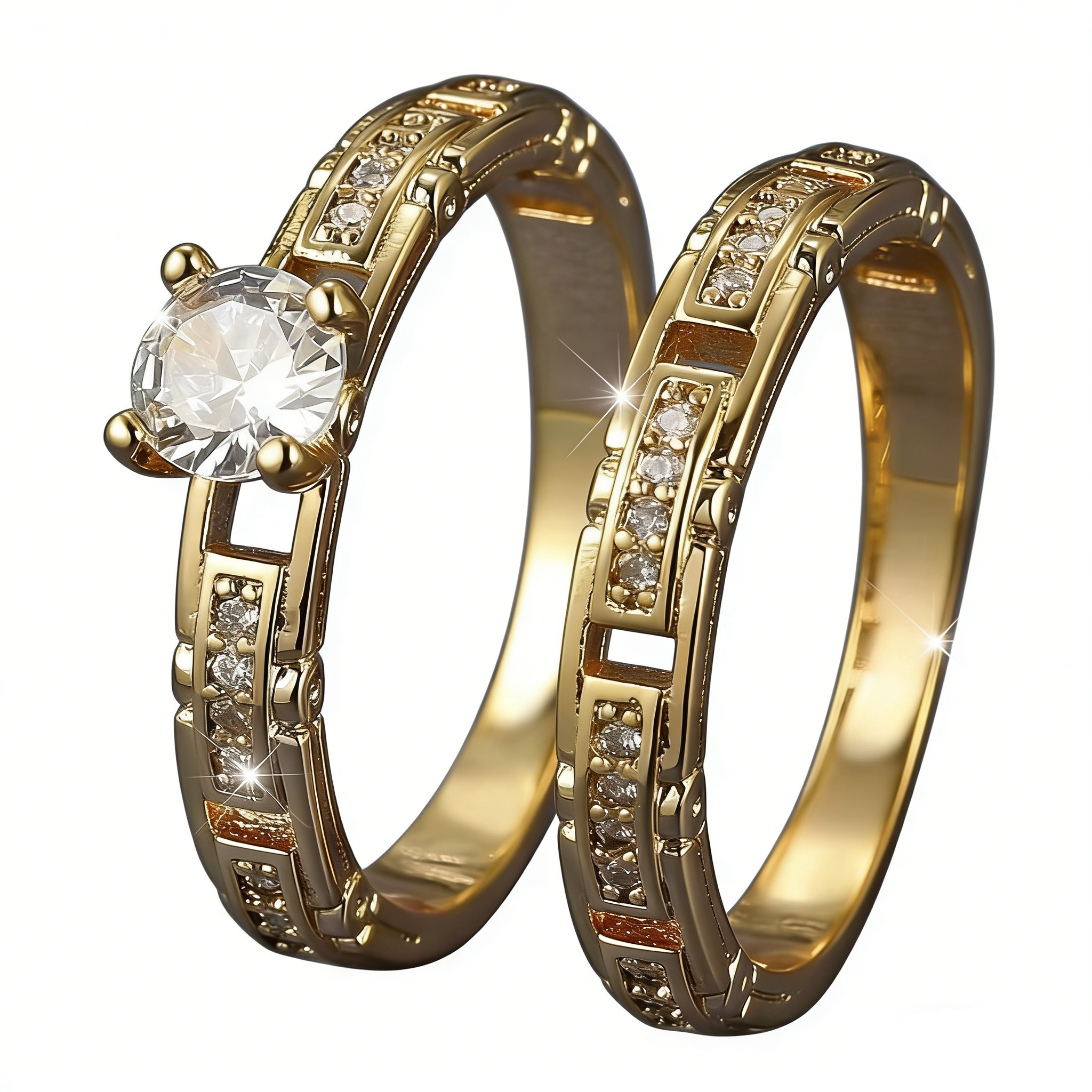 Chosen by You | 18K Gold Diamond Ring Set