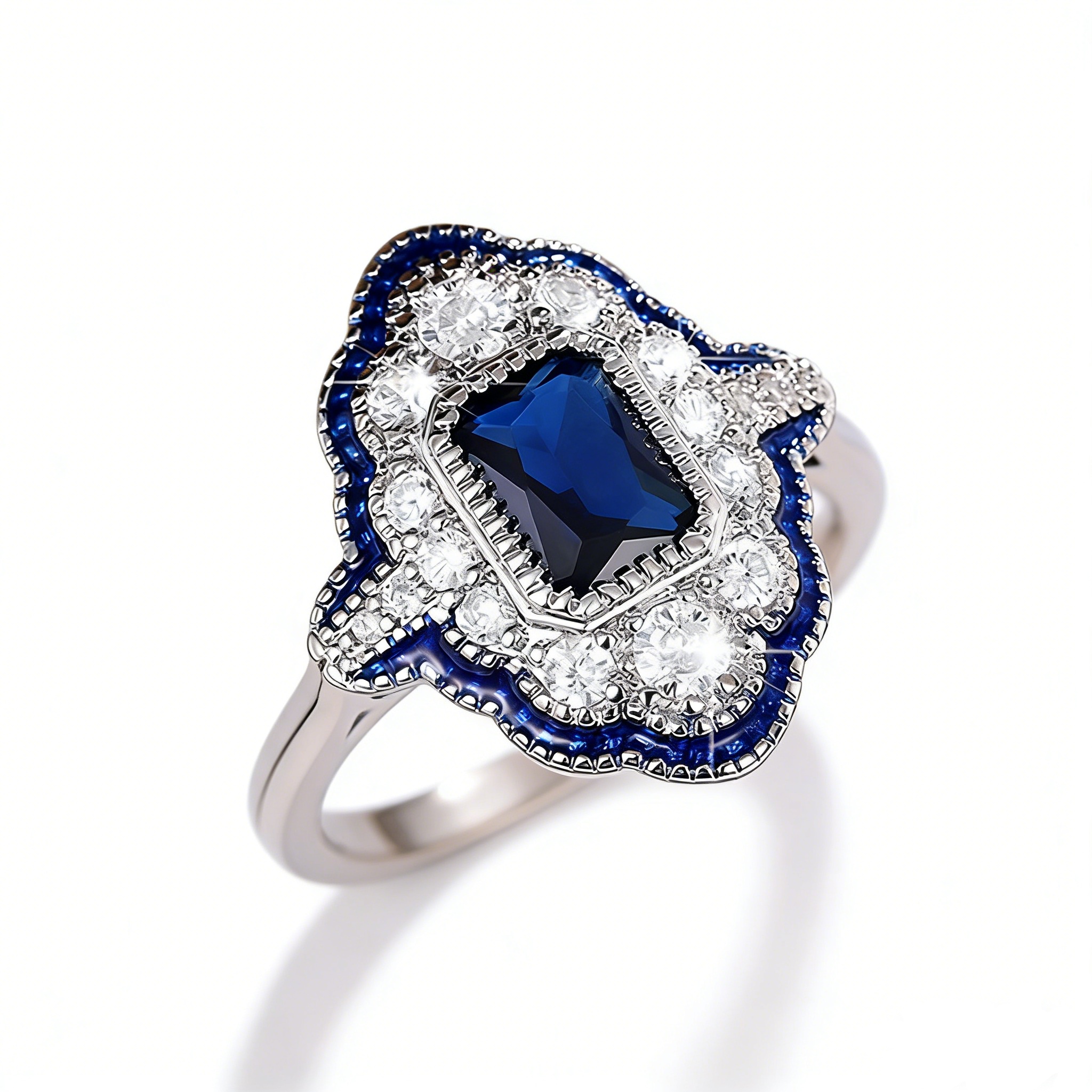 Sapphire Legacy S925 Sterling Silver Vintage Gemstone Ring Vintage Splendor at Your Fingertips