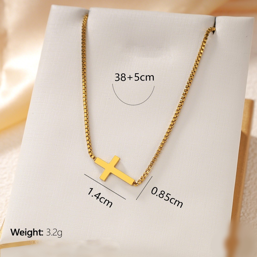 Minimal Faith Stainless Steel Simple Cross Necklace