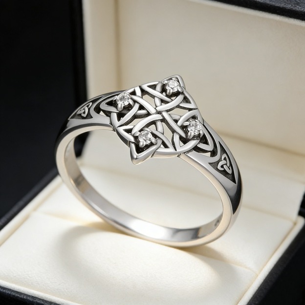 Celtic Witches' Knot Protection S925 Silver Ring